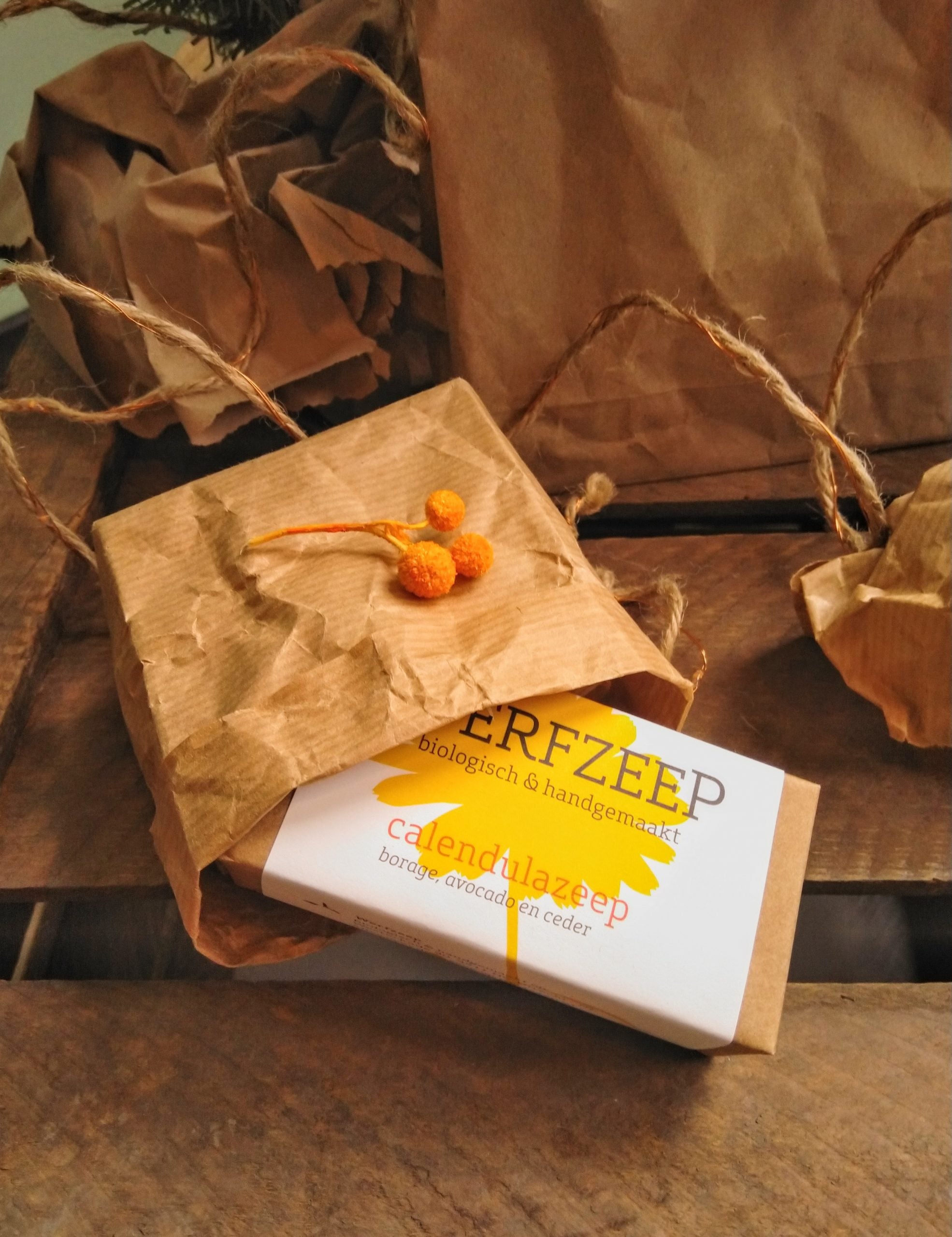 werfzeep calendulazeep cadeautasje diy